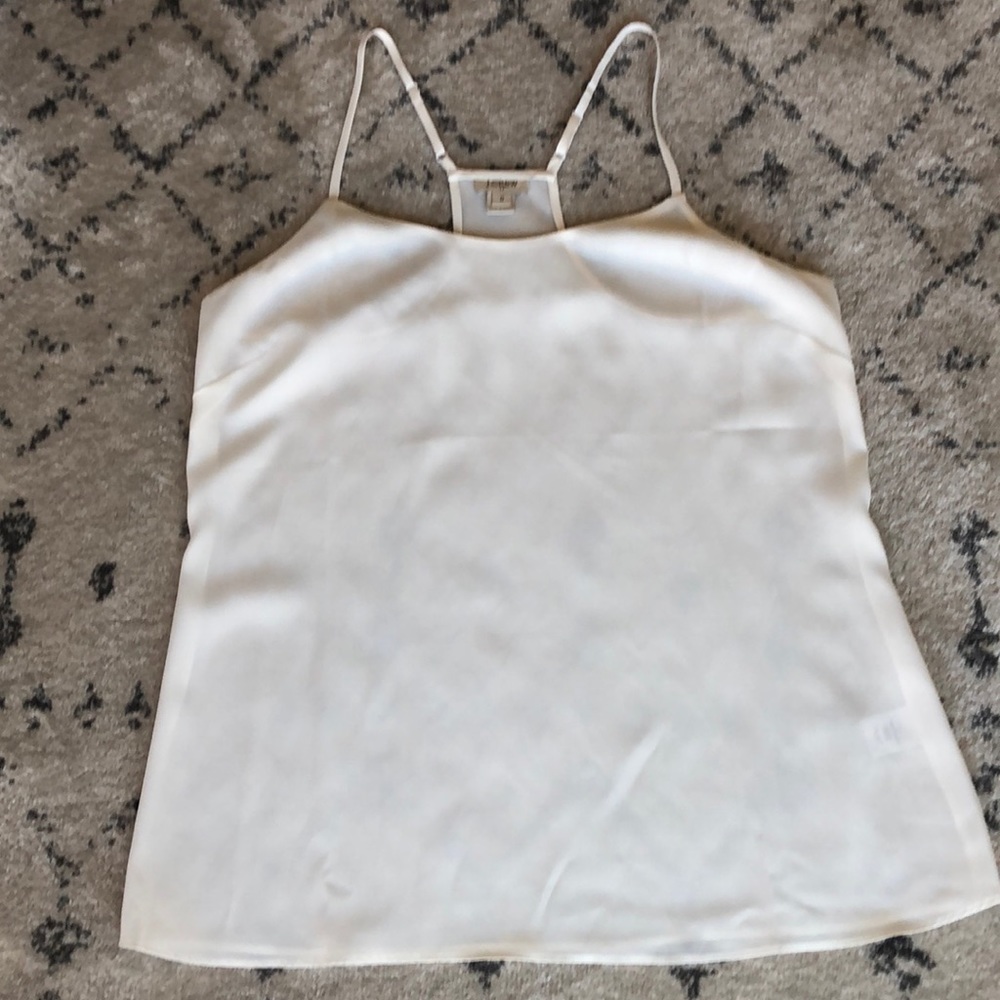 J Crew - White razor back tank - size 8 NWOT